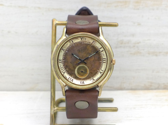 “JB-SS2”羅馬數字 36mm 黃銅小秒針手工腕錶 [JUM31SS2 Rome] 第2張的照片