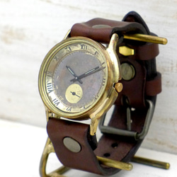 “JB-SS2”羅馬數字 36mm 黃銅小秒針手工腕錶 [JUM31SS2 Rome] 第3張的照片