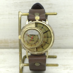 "SCOP-L" JUMBO Brass 時間・分独立表示ユニークモデル 手作り腕時計 [JUM66 BR] 5枚目の画像