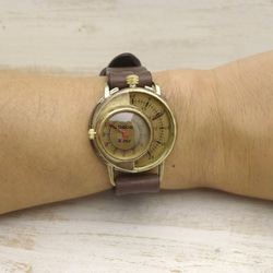 "SCOP-L" JUMBO Brass 時間・分独立表示ユニークモデル 手作り腕時計 [JUM66 BR] 6枚目の画像