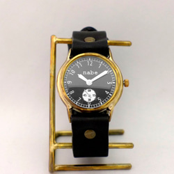 “Plain-SSP”男士黃銅小秒針印花錶盤 BK 手工手錶 [352SSP BK] 第4張的照片
