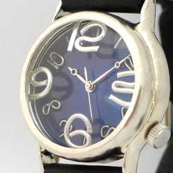 &quot;On Time-S&quot; BL(藍色) 錶盤 32mm 銀色 手工手錶 [214BSV BL] 第2張的照片