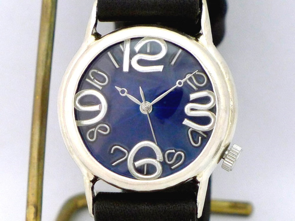 &quot;On Time-S&quot; BL(藍色) 錶盤 32mm 銀色 手工手錶 [214BSV BL] 第4張的照片