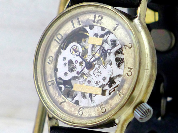 BHW071 阿拉伯數字手動上鍊 BrassJUMBO [BHW071 Arabic] 手工腕錶 第1張的照片