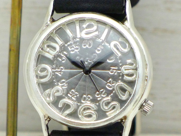 “On-Time3-SV”男士銀色浮模手工手錶 [355SV] 第1張的照片