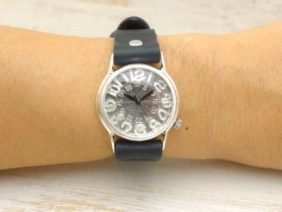 “On-Time3-SV”男士銀色浮模手工手錶 [355SV] 第6張的照片