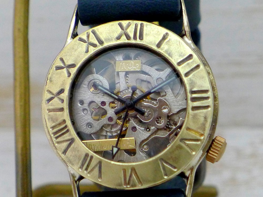 希少モデル　廃盤　Obrey　ローマ数字　腕時計 BHW139 手巻きBrass36mm ローマ数字ベゼル ノーマルベルト