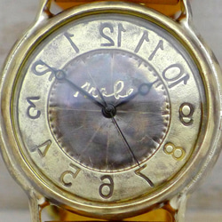 "J.S.B-Rev" 逆回転モデル JUMBO(36mm)Brass(真鍮) 手作り腕時計 [JUM38Rev] 1枚目の画像