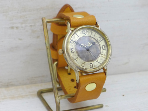 "J.S.B-Rev" 逆回転モデル JUMBO(36mm)Brass(真鍮) 手作り腕時計 [JUM38Rev] 3枚目の画像