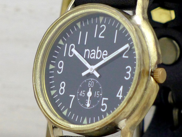 &quot;JB-SSP&quot; 36 毫米黃銅小秒針軍用黑色錶盤手工腕錶 [JUM31SSP] 第1張的照片