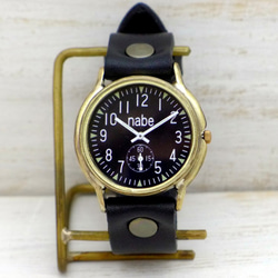 &quot;JB-SSP&quot; 36 毫米黃銅小秒針軍用黑色錶盤手工腕錶 [JUM31SSP] 第4張的照片