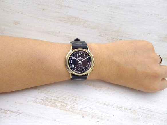 &quot;JB-SSP&quot; 36 毫米黃銅小秒針軍用黑色錶盤手工腕錶 [JUM31SSP] 第7張的照片