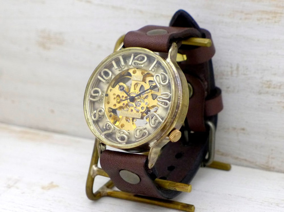 BHW082 手動上鍊 Brass 42mm 黃銅手工腕錶 [BHW082] 第1張的照片