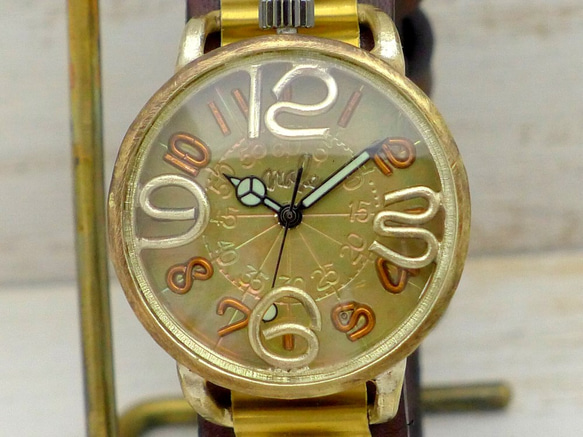 “AMENBO-Jr”男士黃銅（黃銅 32 毫米）手工手錶 [242] 第5張的照片