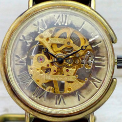 BHW081 羅馬數字手動上鍊黃銅超大號 JUMBO 手工手錶 [BHW081 Roman numeric] 第4張的照片