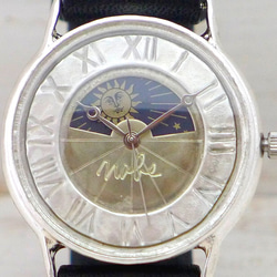 《JS-S &amp; M》JUMBO 銀色日月羅馬數字手工手錶 [JUM31SV-S &amp; M] 第1張的照片