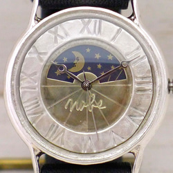 "J.S.-S&M" JUMBOSilver Sun&Moon ローマ数字 手作り腕時計 [JUM31SV-S&M] 2枚目の画像