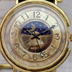 “GIGANT-BS &amp; M”超大號 42 毫米黃銅日月手工腕錶 [JUM129S &amp; M 阿拉伯] 第5張的照片