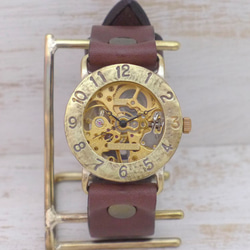 BHW048 手巻き35mm Brass(真鍮)モデル 手作り腕時計 [BHW048] 4枚目の画像
