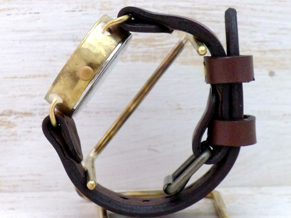 BHW048 手巻き35mm Brass(真鍮)モデル 手作り腕時計 [BHW048] 7枚目の画像