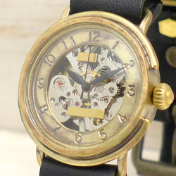 BHW063 阿拉伯數字手動上鍊黃銅男士手工手錶 [BHW063 Arabic] 第1張的照片