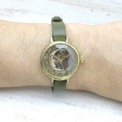 “CrescentMoon4-MB”新月 &amp; 羅馬錶盤手鍊款式手工手錶 [366CM4] 第5張的照片