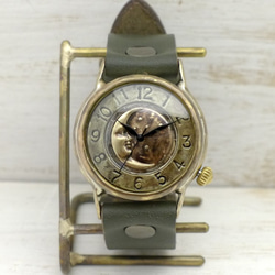 &quot;CrescentMoon-JB&quot; 36mm 黃銅 (Brass) Crescent 錶盤 阿拉伯手工鐘錶 第4張的照片