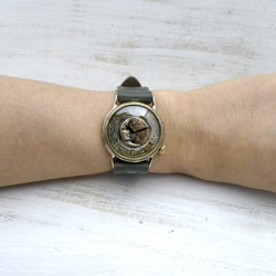 &quot;CrescentMoon-JB&quot; 36mm 黃銅 (Brass) Crescent 錶盤 阿拉伯手工鐘錶 第5張的照片