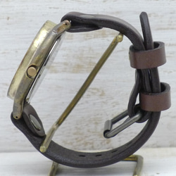 "GRANDAD3-B" 42ｍｍBrass(真鍮) フローティングインデック 手作り腕時計 [JUM116A] 7枚目の画像
