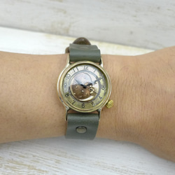&quot;CrescentMoon-MB&quot; 32mm 黃銅 (Brass) Crescent 錶盤 阿拉伯手工鐘錶 第5張的照片