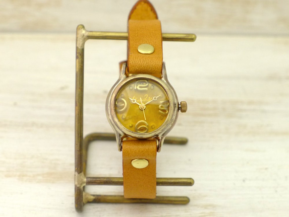 “Lady on Time-B”YL（黃色）女士黃銅手工手錶 [305B YL] 第4張的照片