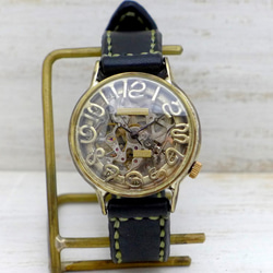 BAM022 自動黃銅 36mm Floating Index 手工縫製皮帶手工手錶 [BAM022] 第3張的照片