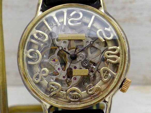 BAM022 自動黃銅 36mm Floating Index 手工縫製皮帶手工手錶 [BAM022] 第4張的照片