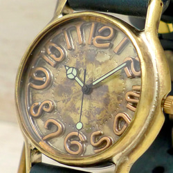&quot;JSB&quot; 銅數索引 36mm 黃銅手工手錶 [JUM38 銅數] 第2張的照片