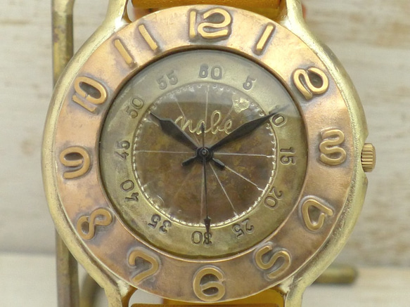 &quot;Explorer-MEGA2-C&quot; 42mm 黃銅銅表圈手工手錶 [JUM135C] 第3張的照片