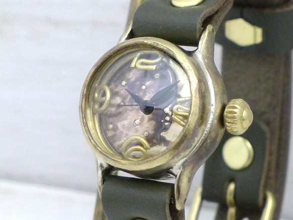 &quot;CrescentMoon-LB&quot; 22mm 黃銅 (Brass) Crescent 錶盤 手工時鐘 [30 第1張的照片