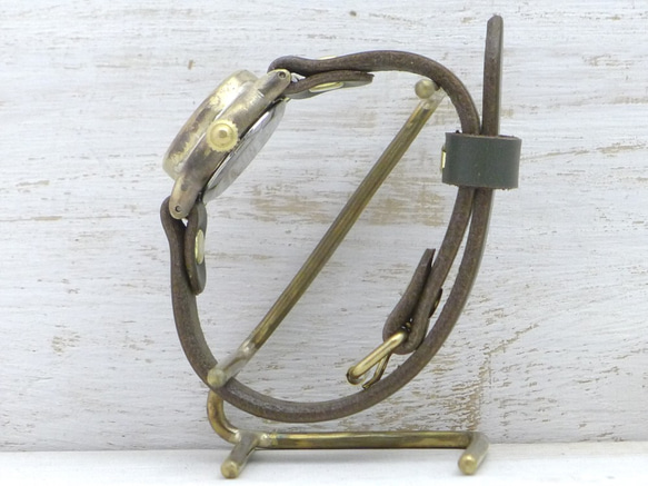&quot;CrescentMoon-LB&quot; 22mm 黃銅 (Brass) Crescent 錶盤 手工時鐘 [30 第7張的照片