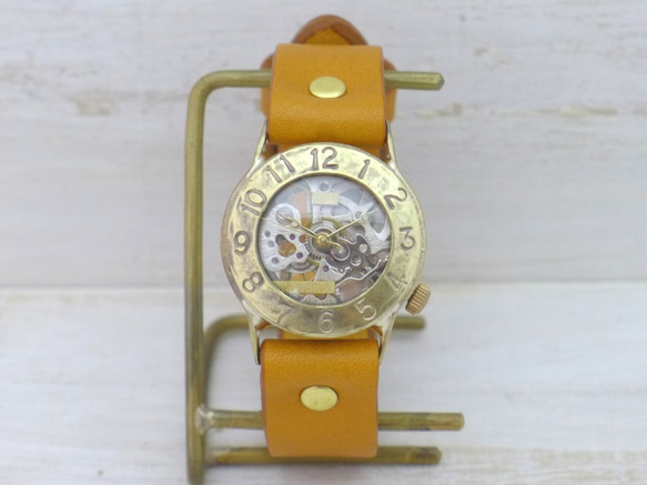 BHW014B 阿拉伯數字手動上鍊 BrassMens (32mm) 手工腕錶 [BHW014B Arabic] 第4張的照片