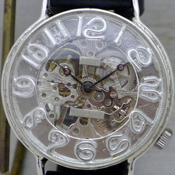SHW082 手巻きSilver 42mm Silver925 手作り腕時計 [SHW082] 4枚目の画像
