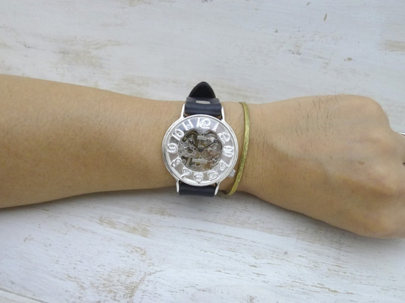 SHW082 手巻きSilver 42mm Silver925 手作り腕時計 [SHW082] 5枚目の画像