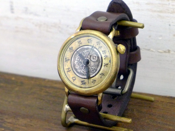 “Wanokoku Nana”5 仙硬幣和大錶盤約 38 毫米黃銅手工手錶 [JUM165] 第2張的照片