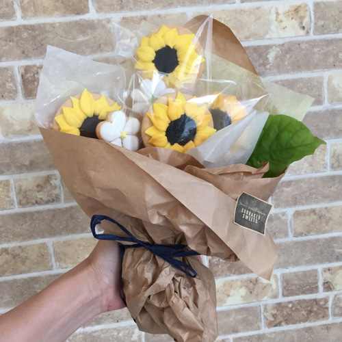 向日葵の花束-アイシングクッキーブーケ スイーツ・お菓子・パン