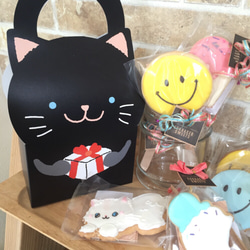【ご予約受付開始】ハロウィンVer♡ネコちゃんアイシングクッキーBOX（M) 3枚目の画像