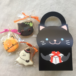 【ラスト1】ハロウィンVer♡ネコちゃんアイシングクッキーBOX（S) 3枚目の画像