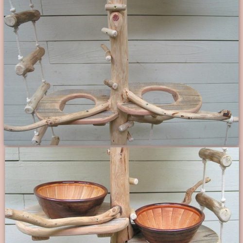 オリジナル大型流木バードジムタワー（ツリーハウスオブジェ