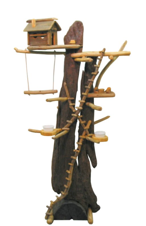 流木止まり木・バードタワー『癒しの森』高さ98cm