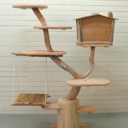 「送料無料」流木アートのレットイットビーのオリジナル流木アート キャットタワー pk31 オリジナル流木ペット用品 7枚目の画像