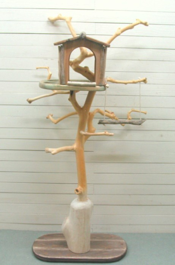 「送料無料」限定オリジナル流木バードジムタワー pb46 オリジナル流木ペット用品 5枚目の画像