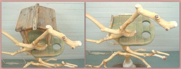 「送料無料」限定オリジナル流木バードジムタワー pb46 オリジナル流木ペット用品 7枚目の画像
