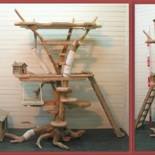 オリジナルツリーハウスな大型流木キャットタワー ［pk12